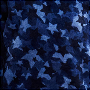 Boys Fleece Blue Stars Hooded Pyjamas