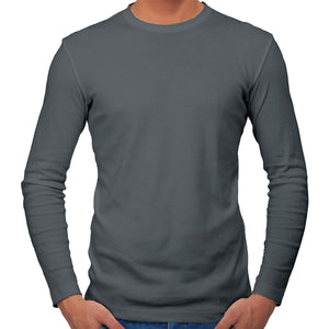 Mens Thermal Underwear Long Sleeve Top Slate Grey