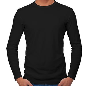 Mens Thermal Underwear Long Sleeve Top Black