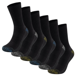 Mens 6 Pack Premium Cotton Blend Contrast Work Socks