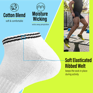 Mens Sports white Trainer Liner Socks