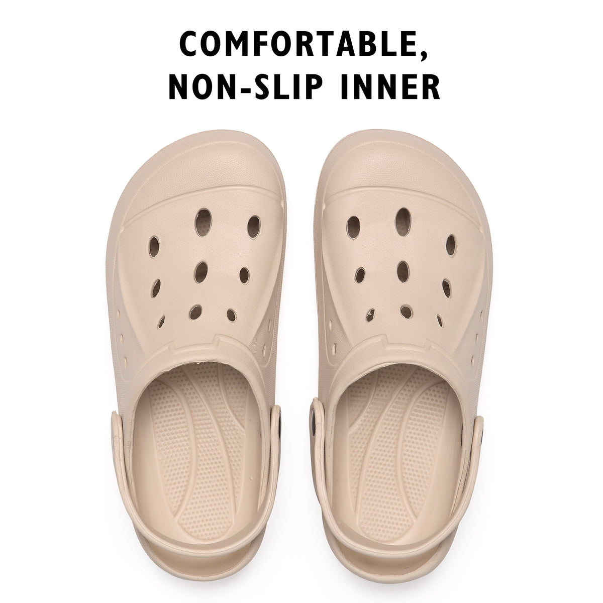Womens Comfort Beige Clogs