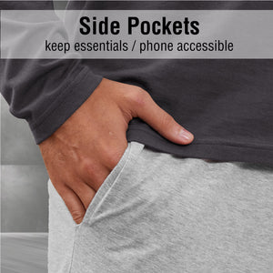 Mens 3PK Long Sleeved Grey/Blue Long Pyjamas Set