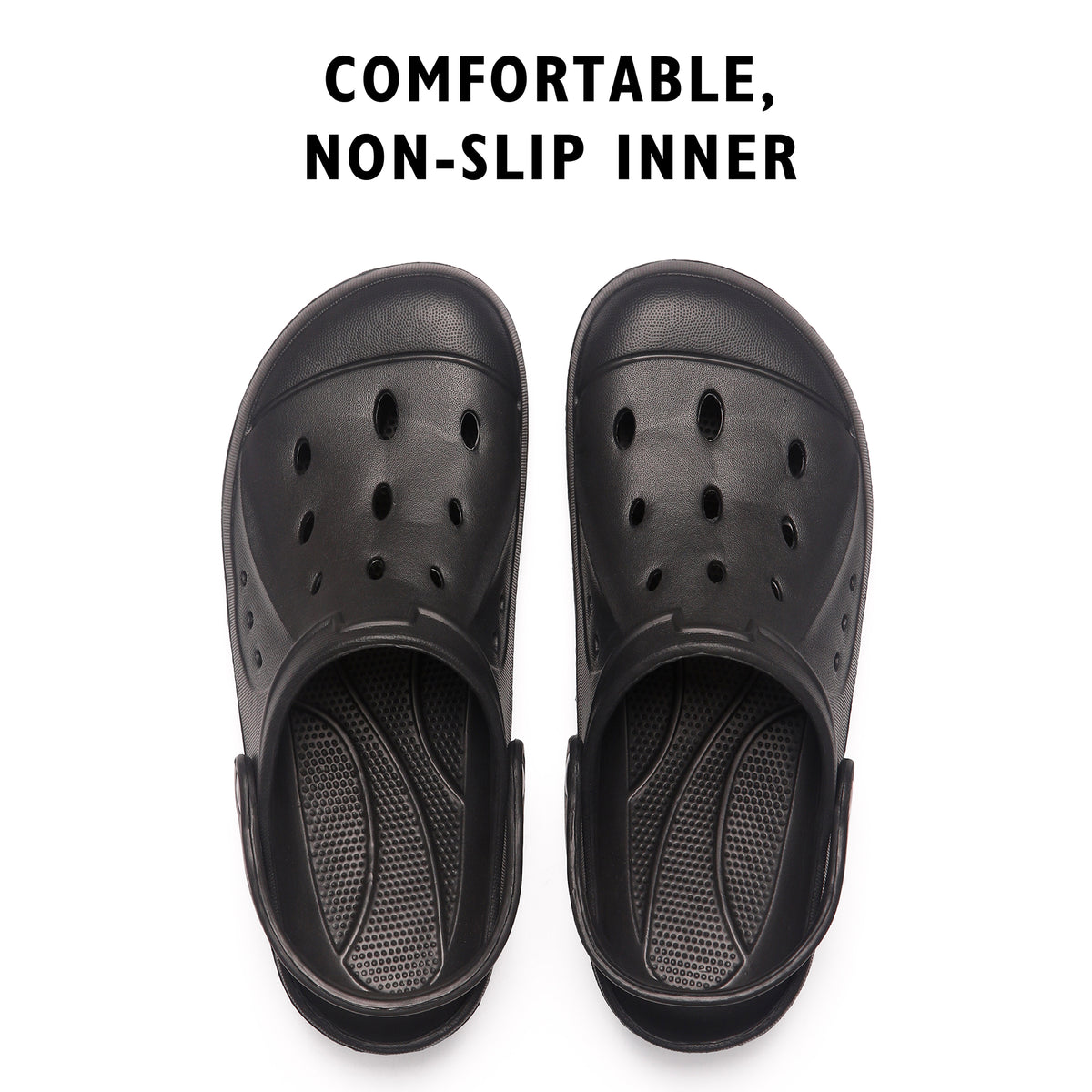 Mens Comfort Black Clogs