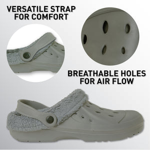 Mens Fleece Lined Clogs navy