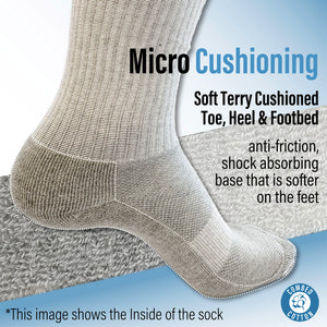Mens 6 Pack Half Terry Sports Socks (Assorted)