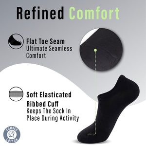 Mens 6pk Low Cut Black Trainer Socks