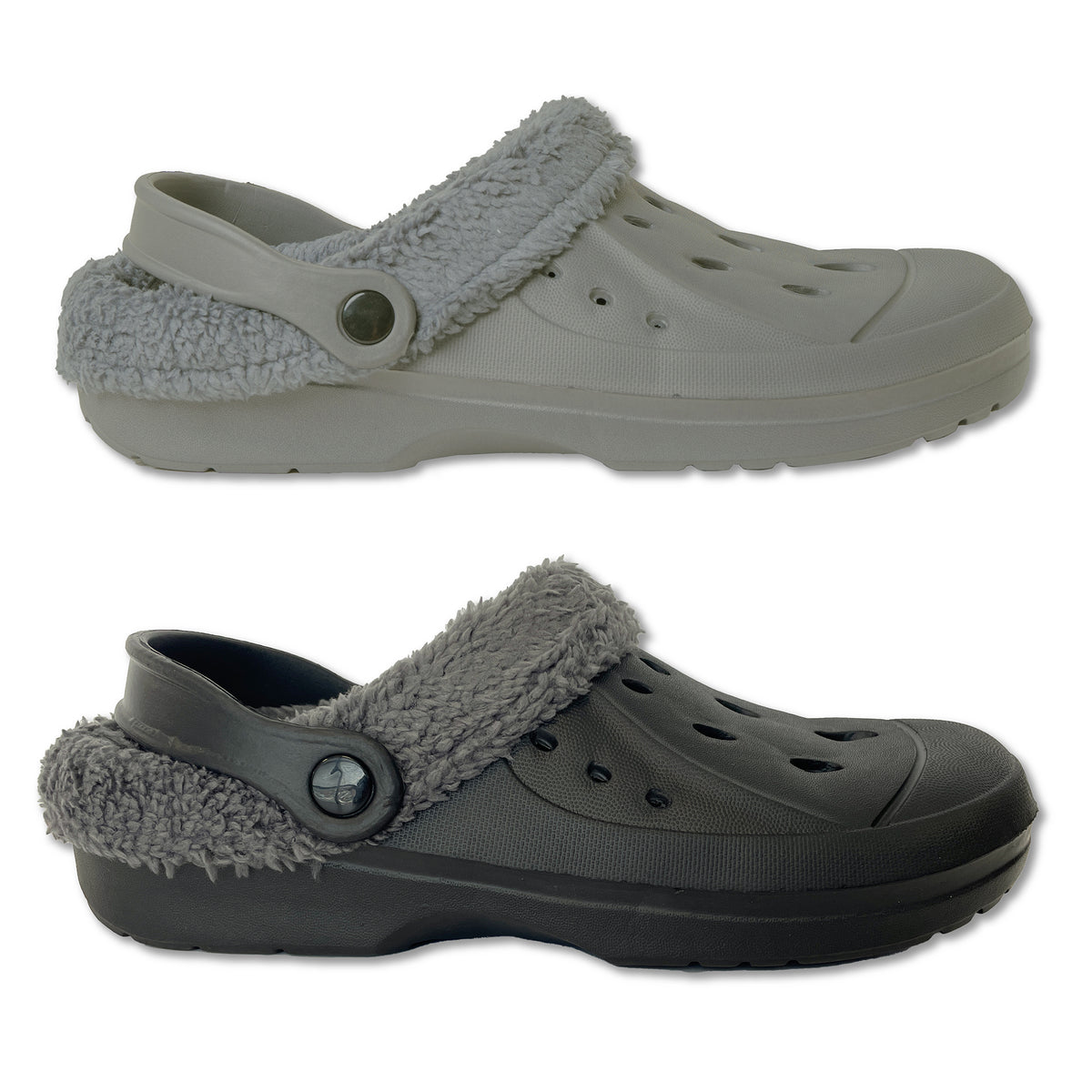 Mens Fleece Lined Clogs navy