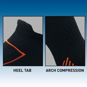 Mens 5 Pack Peformance Trainer Liner Sports Socks Black