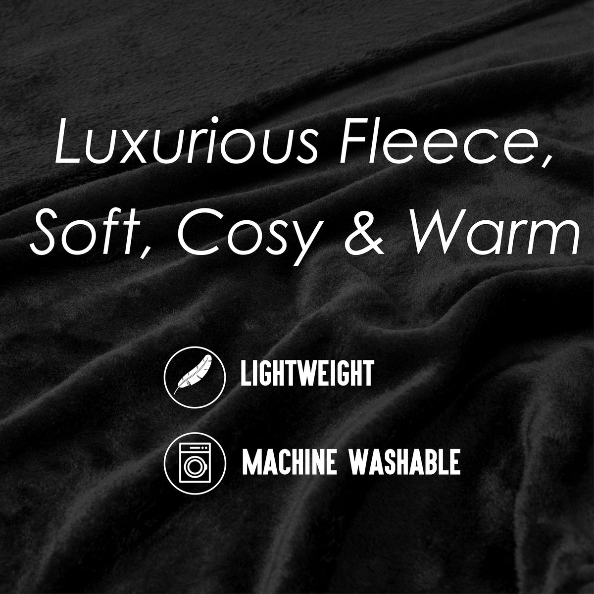 Flannel Fleece Blanket Black