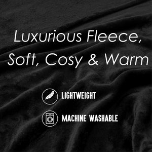 Flannel Fleece Blanket Black
