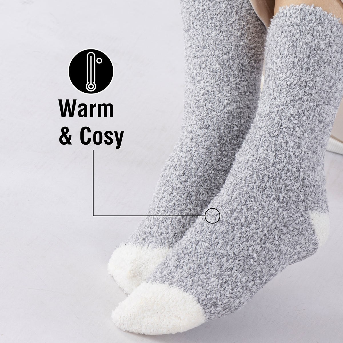 Womens 5PK Zigzag Cosy Socks