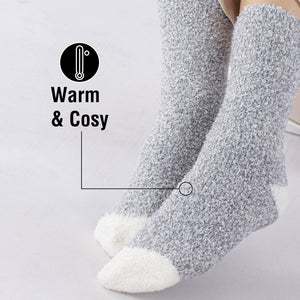 Womens 5PK Zigzag Cosy Socks