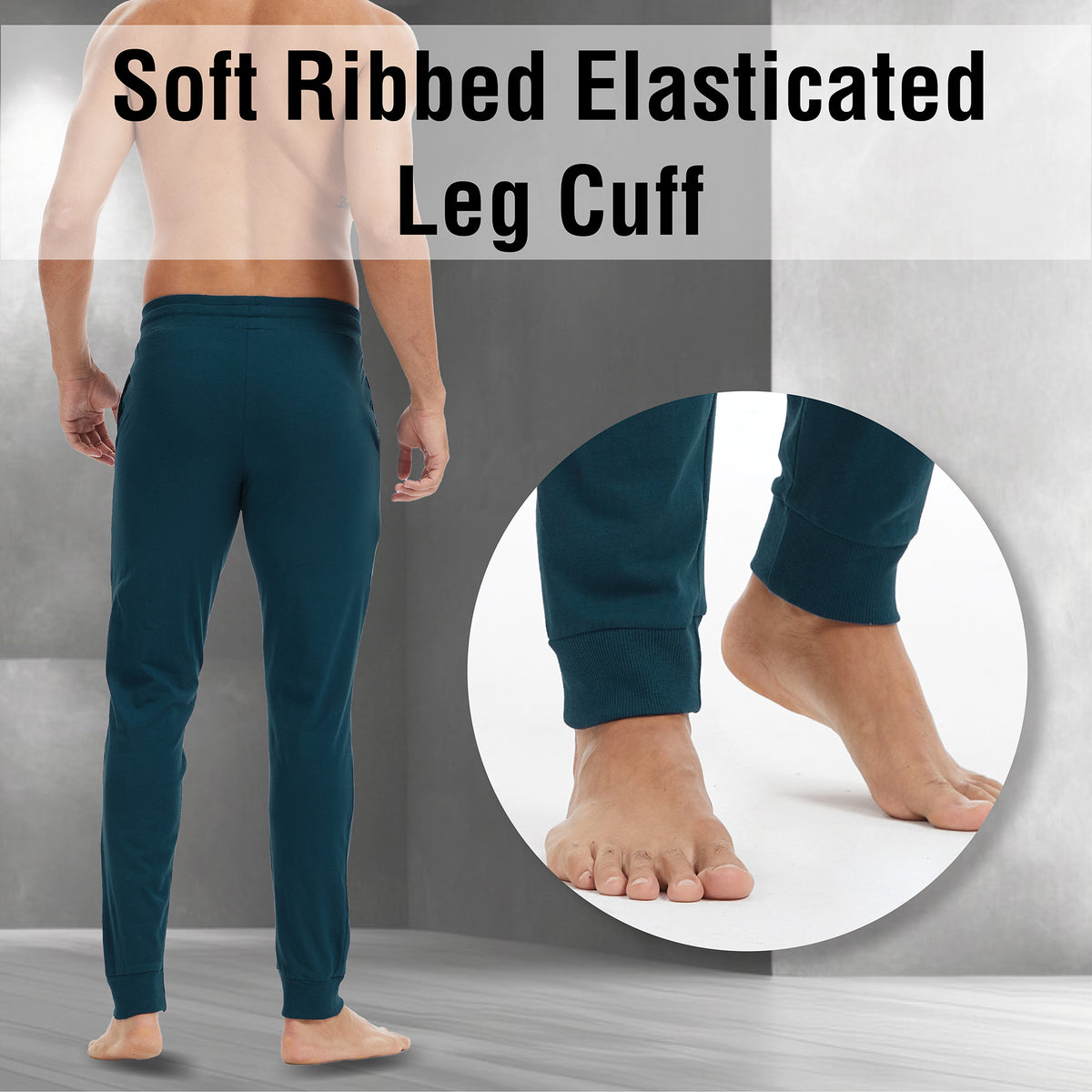 Mens 2PK Blue Lounge Pants - Cuffed