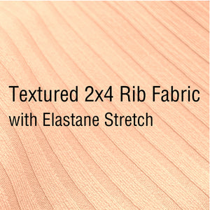 Ladies 3/4 Leg Pyjamas Rib Blush