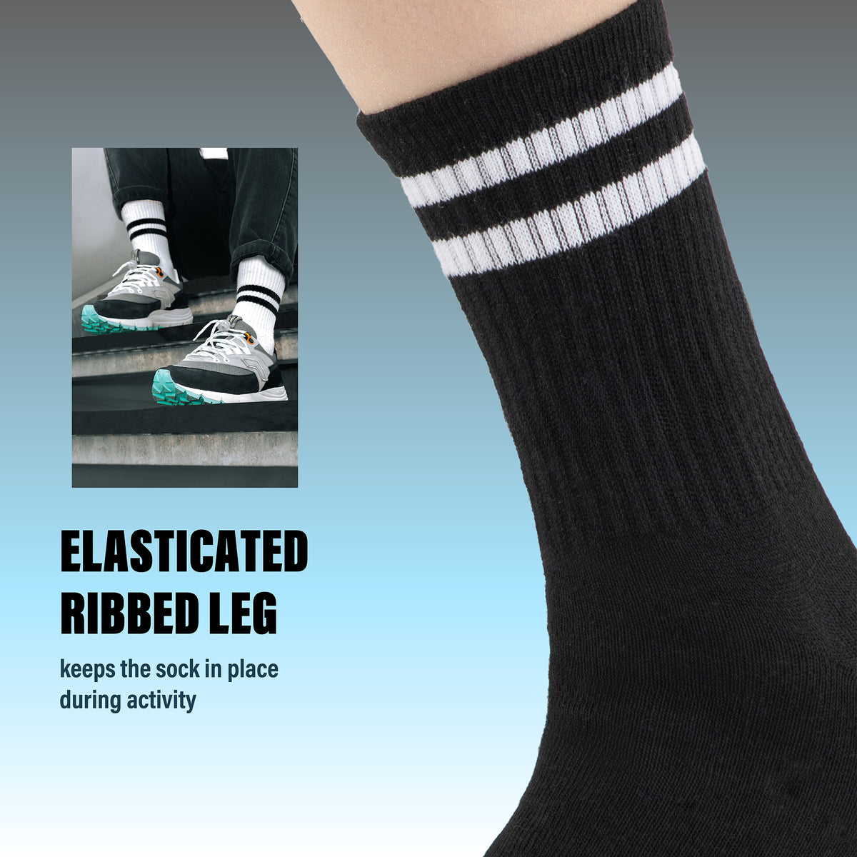 8PK Mens Sports Ankle Socks