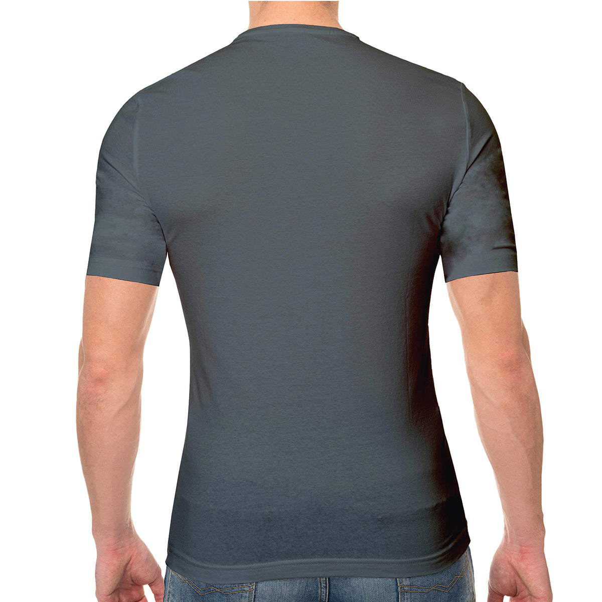 Mens Thermal Underwear Short Sleeve Top Slate Grey