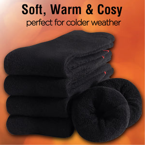 Mens 5 Pack Thermal Socks (Black)