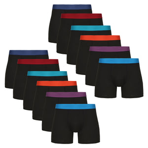 12PK Mens Boxer Black