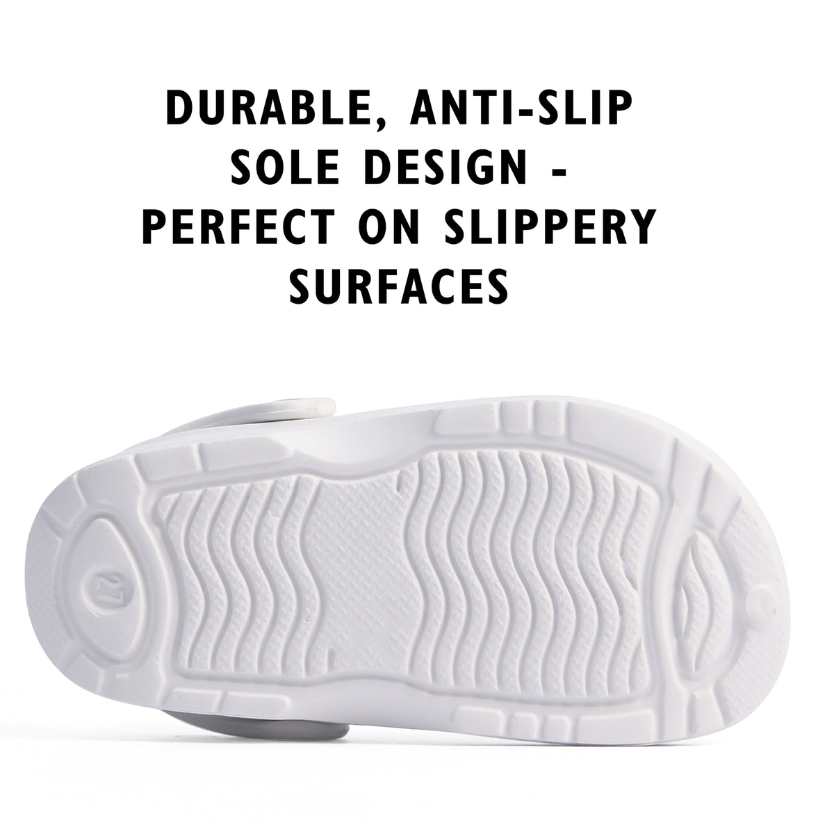 Boys Comfort White Clogs