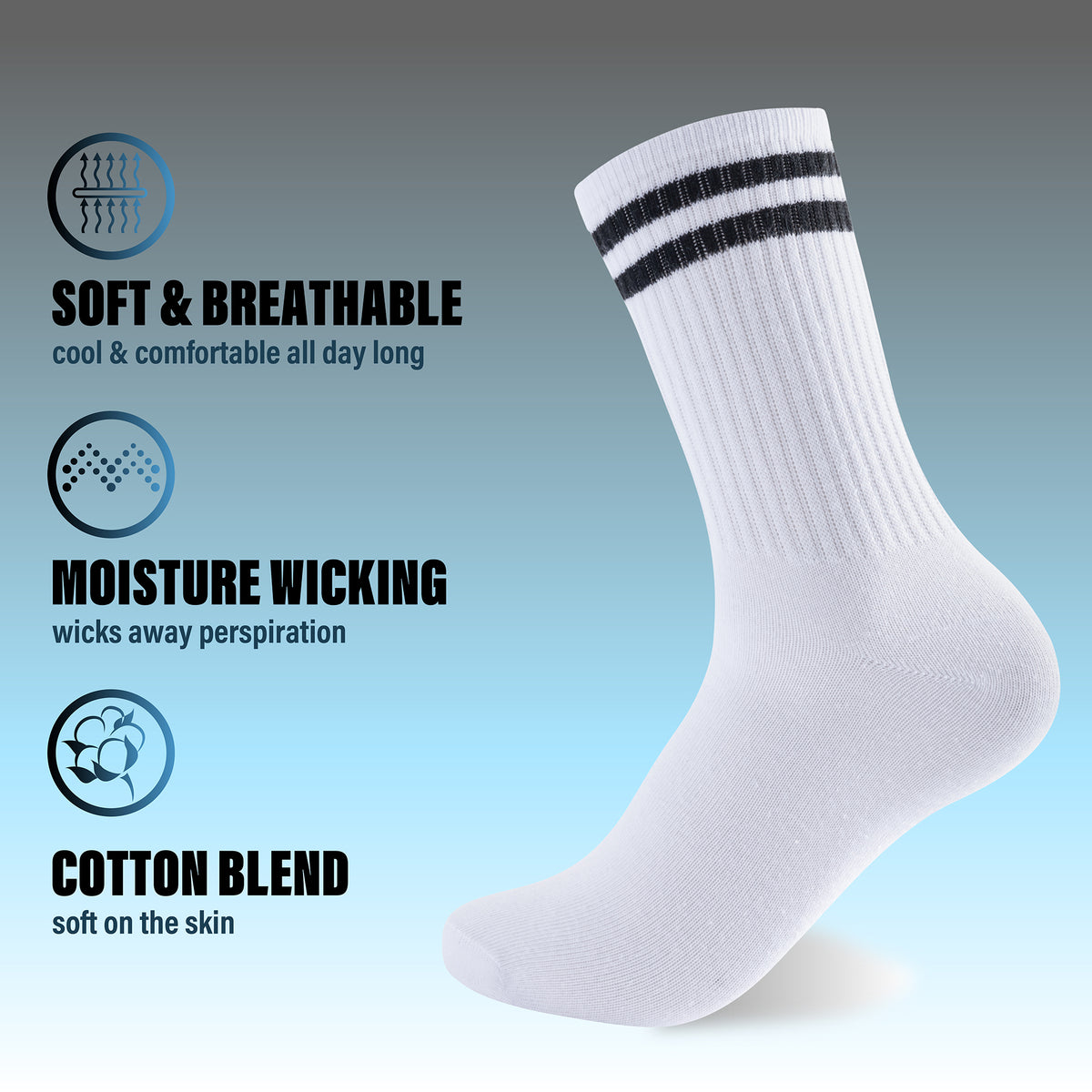 8PK Mens Sports Ankle Socks