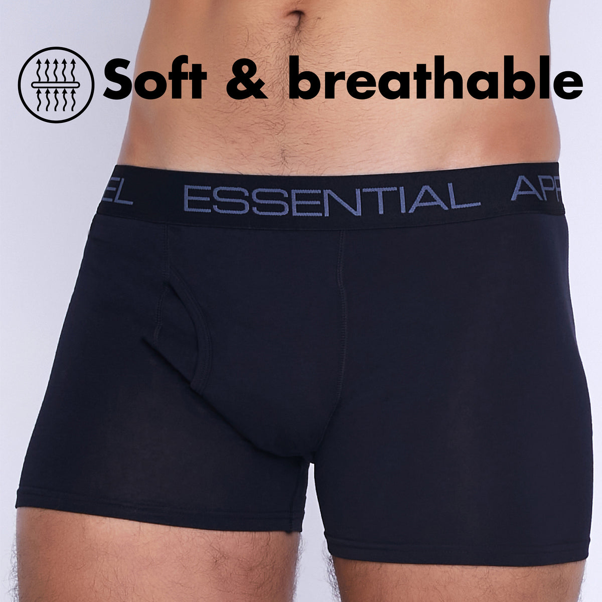 Mens 6pk Black Boxers
