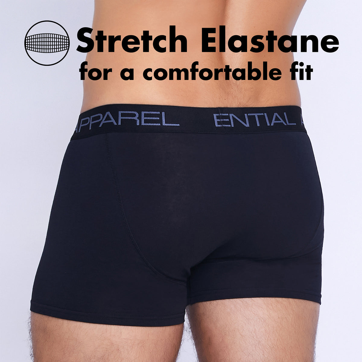 Mens 6pk Black Boxers