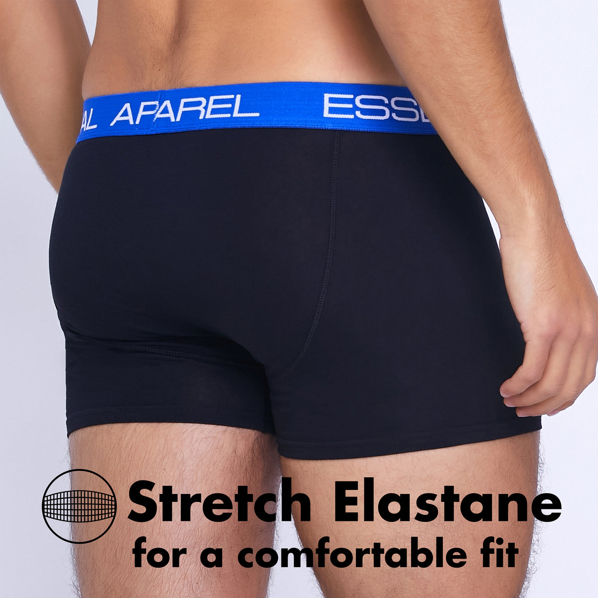 Mens 6pk Black Multicoloured Waistband Hipsters