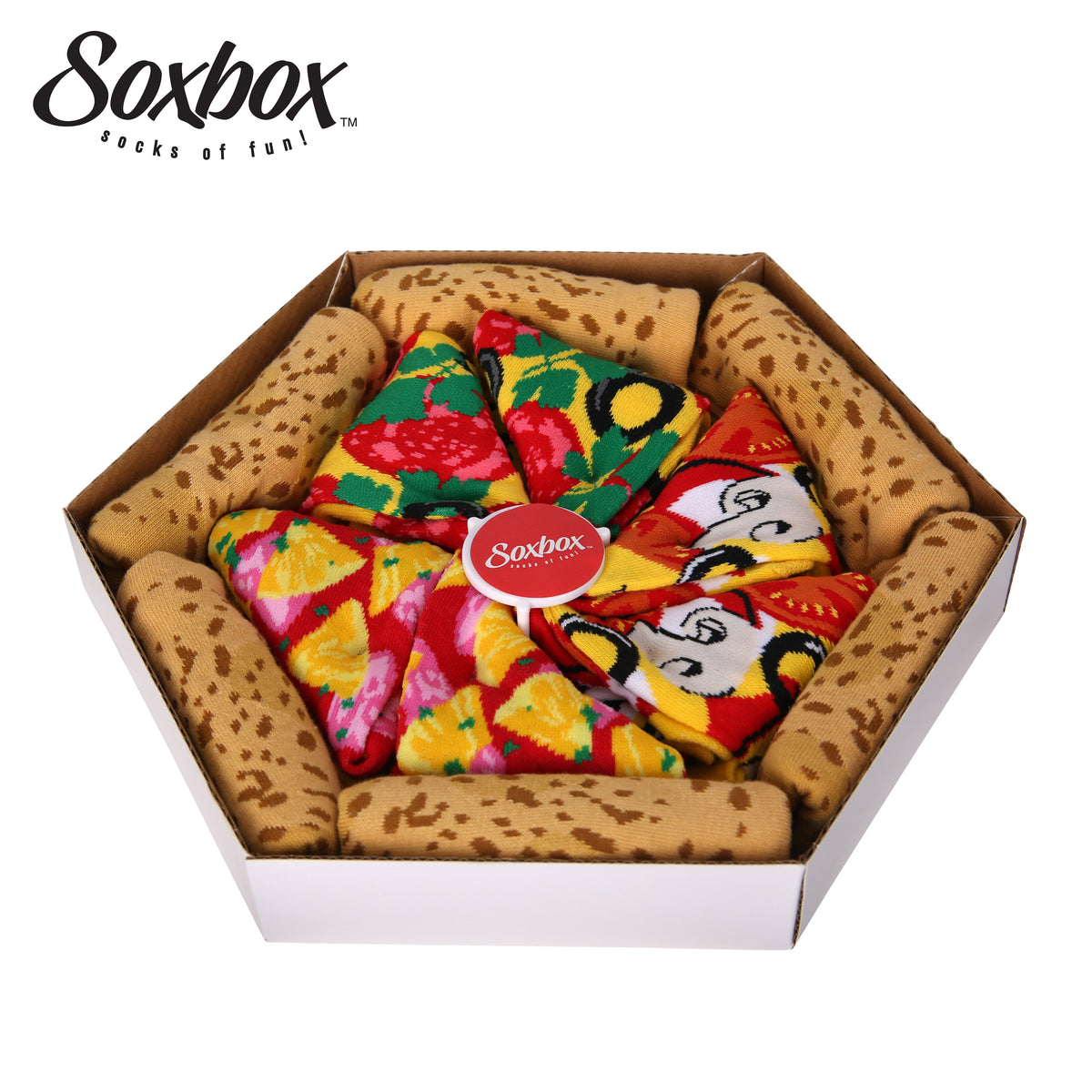 Soxbox Pizza Novelty Socks 6 Pack