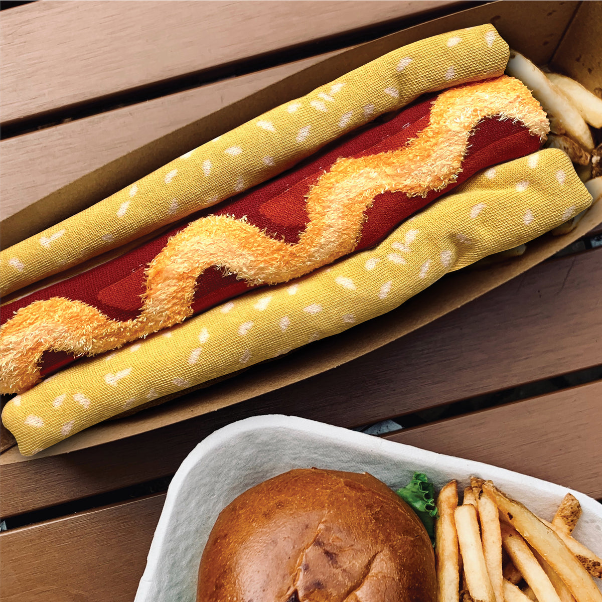 Mens 2pk Soxbox Hotdog Novelty Socks
