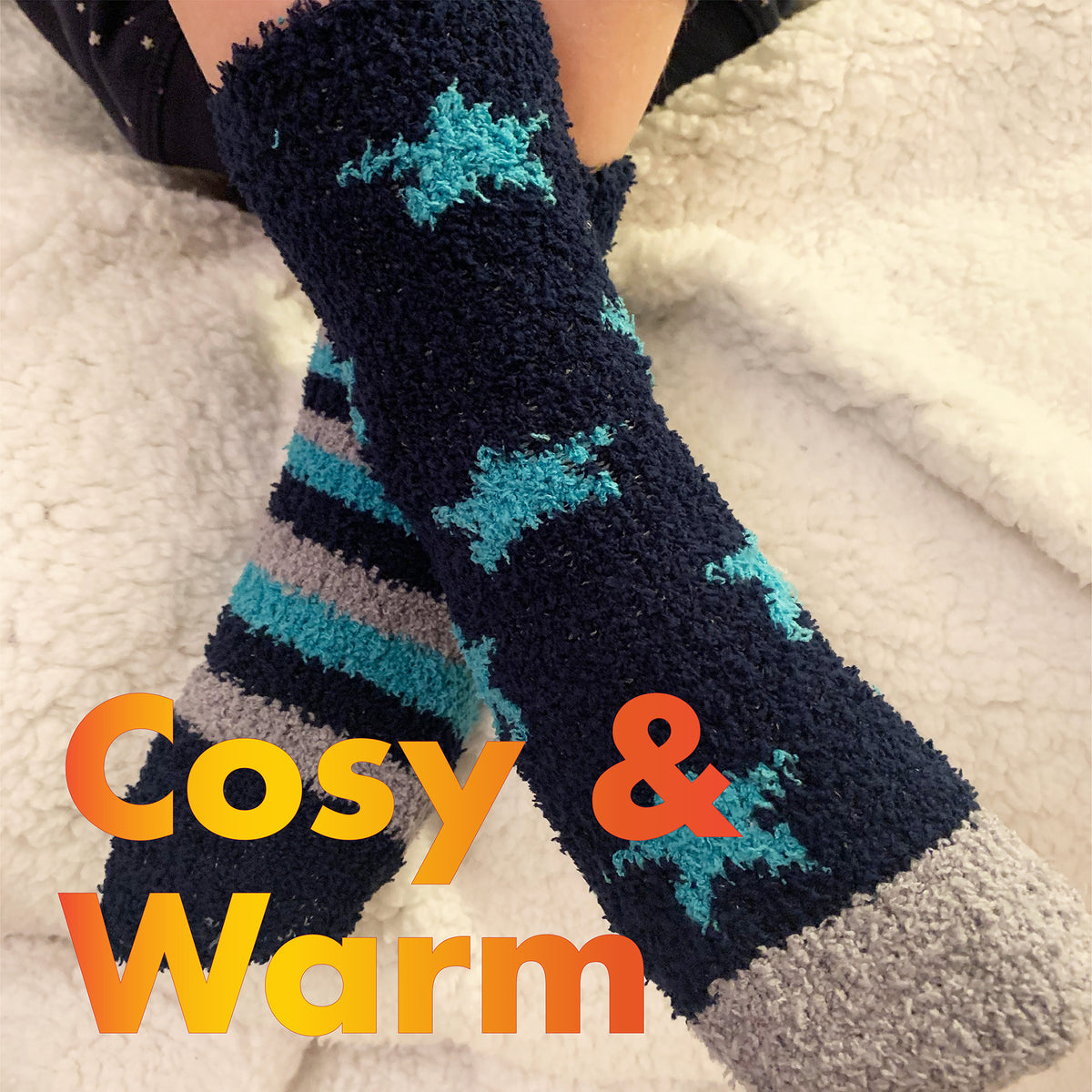 Boys Supersoft Fluffy Cosy Socks 3 Pack