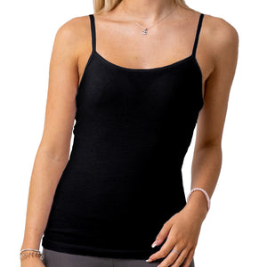 Ladies 1PK Cami Vest Black