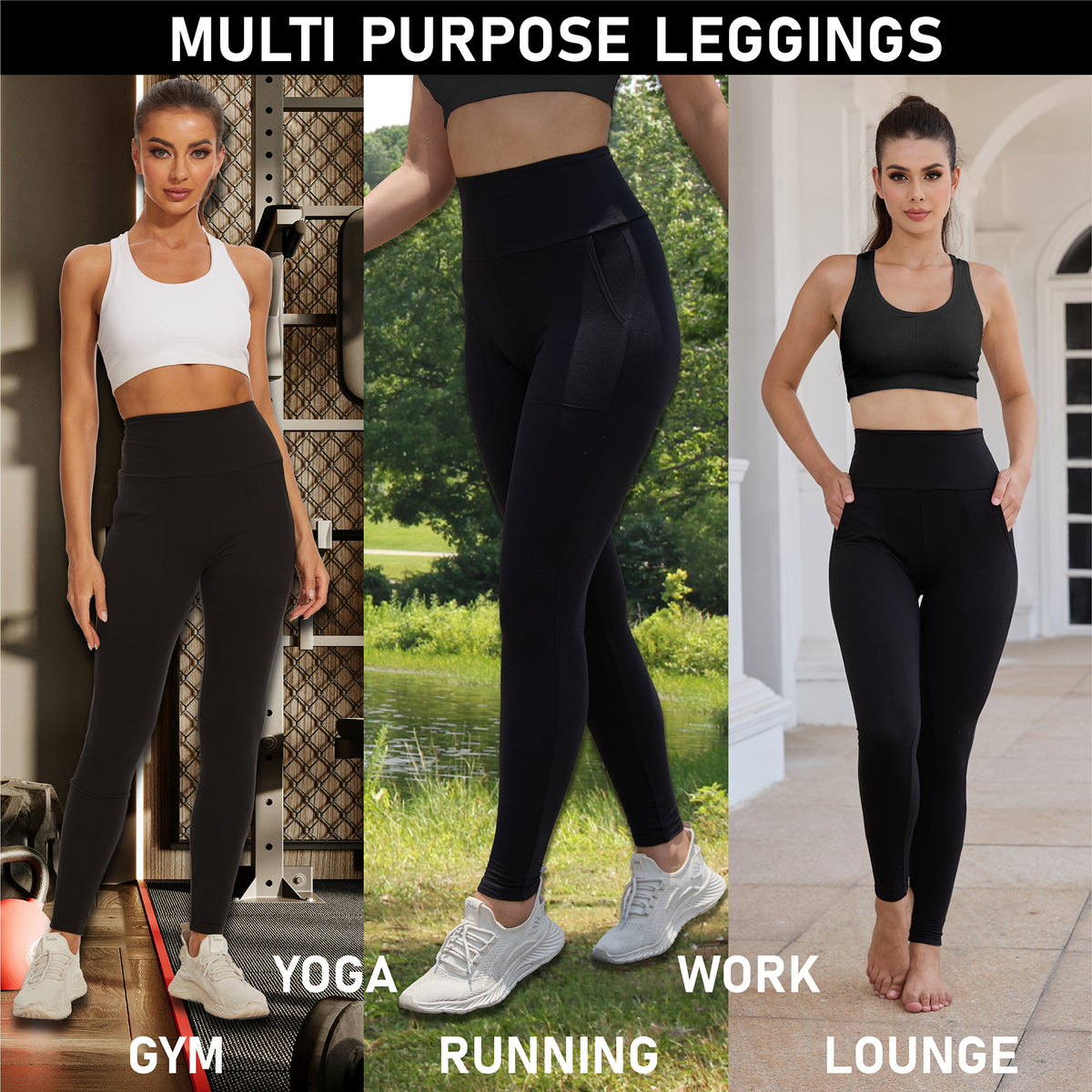 Ladies Multipurpose Leggings Black