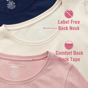 Ladies 3 Pack Navy Mid T- Shirt