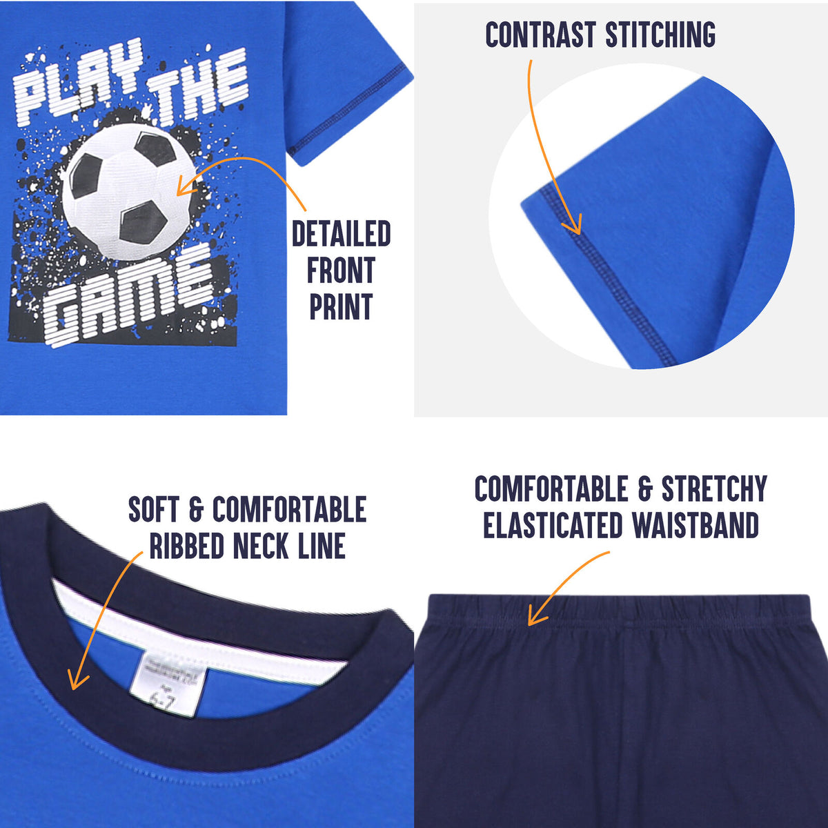 3PK Boys Shorty Pyjamas Techno