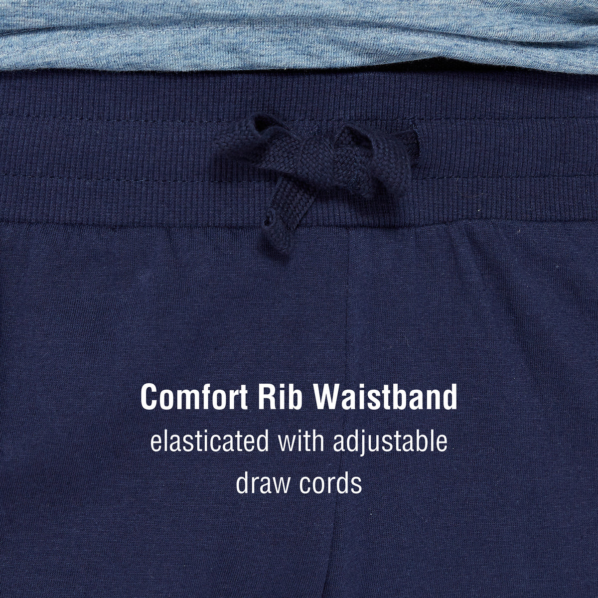 Blue Marl / Navy Long Cuffed Pyjama Set