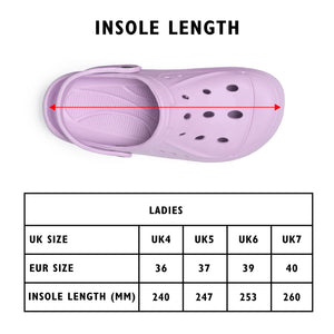 Womens Comfort Lilac Clogs 