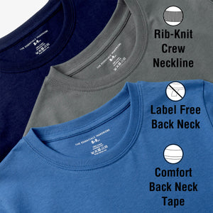 Boys TEW 3 Pack LS T- Shirt navy blue/grey