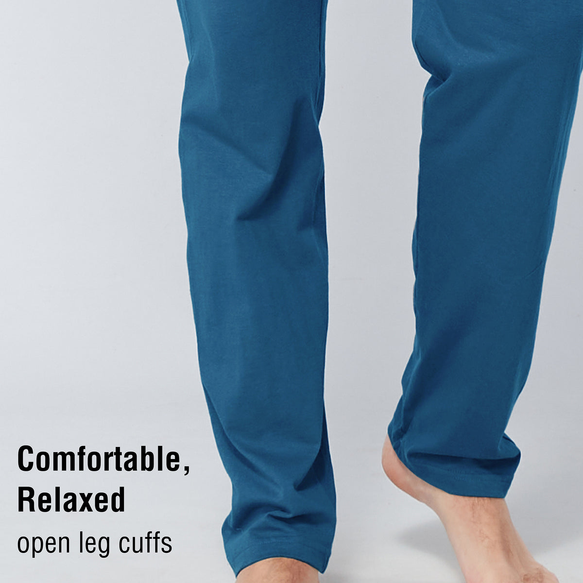 Blue Minimal Print Long Sleeve Pyjama Set 