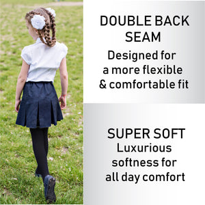 Girls 4 Pack Solid Tights (Black)