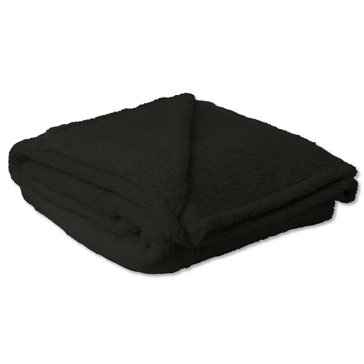 Teddy Fleece Blanket Black