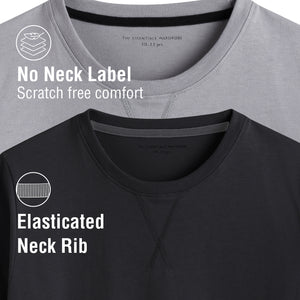 Boys 2pk Grey Check Fleece Pyjamas 