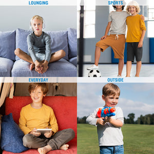 Boys TEW 3 Pack LS T- Shirt Petrol/Olive/Stone