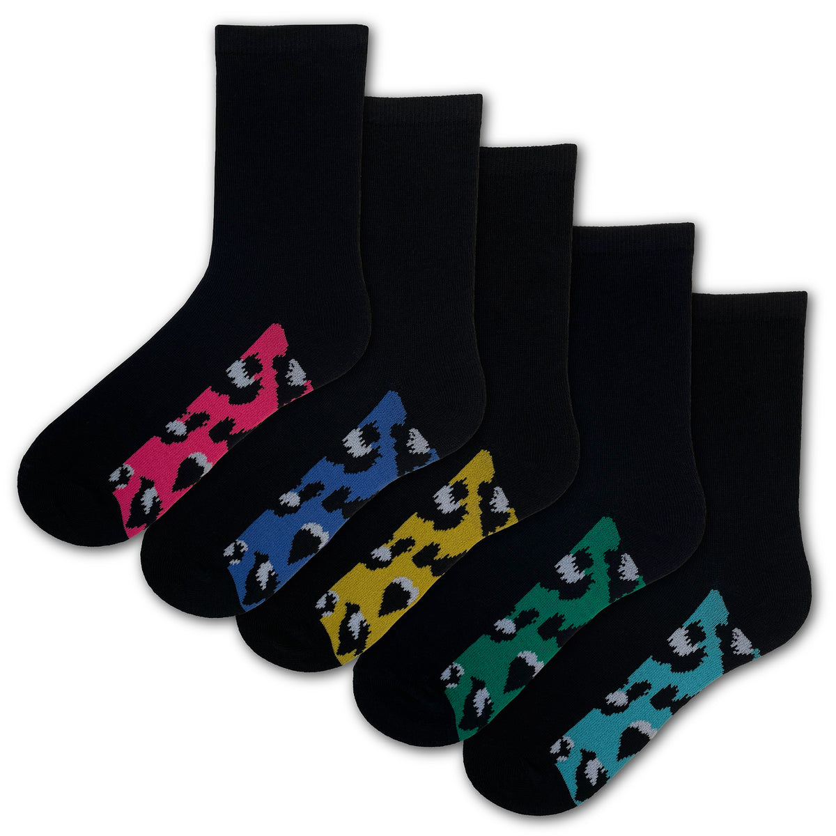 Animal Footbed - Multi Socks 5 Pack 