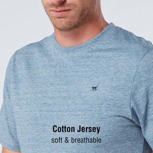 Blue Marl/Navy Shorty Pyjamas Set