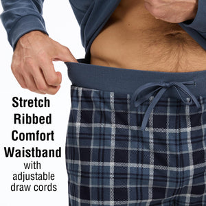 Mens Blue Checked Pyjama Set 