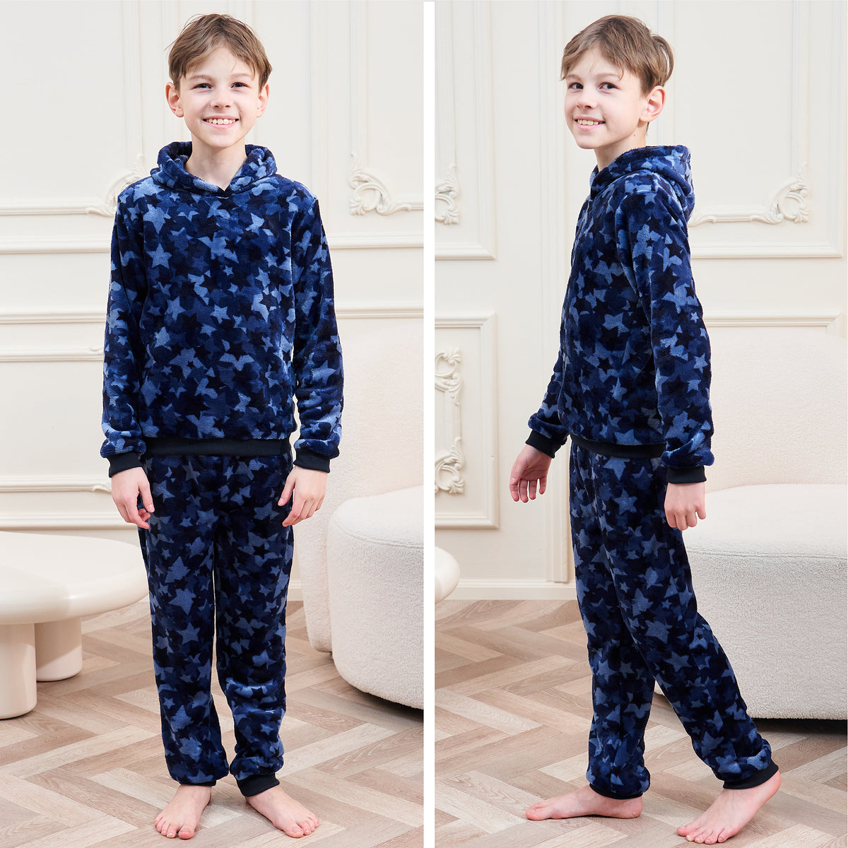 Boys Black Game controller Flannel Fleece Pyjama Set
