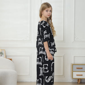 Girls Short Sleeve Mono Type Pyjamas