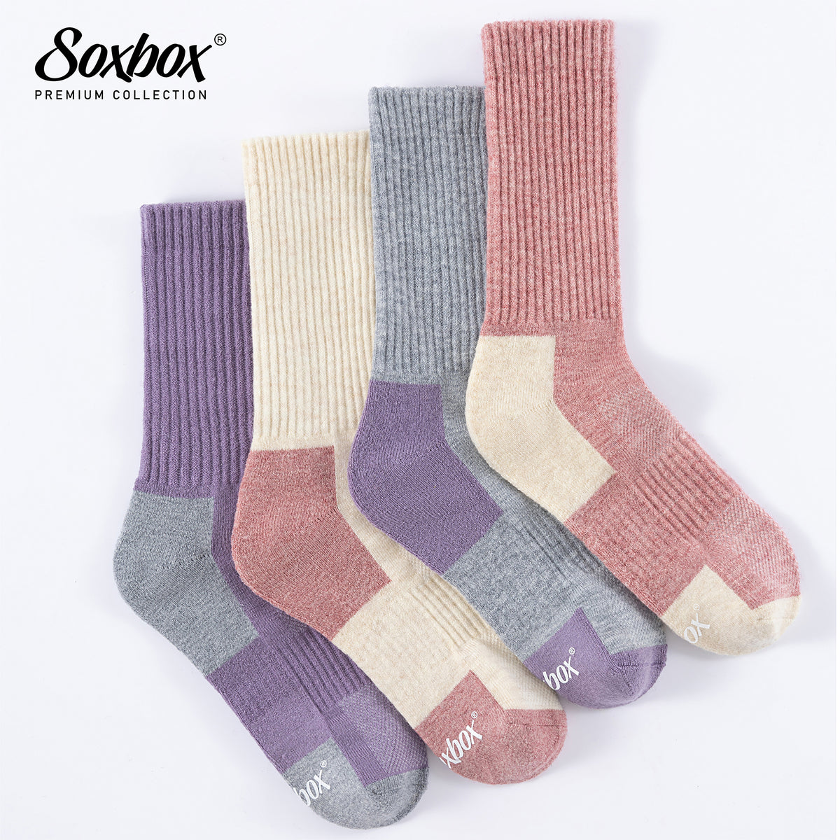 Womens 4 Pack Thermal Socks - Soxbox (Assorted)