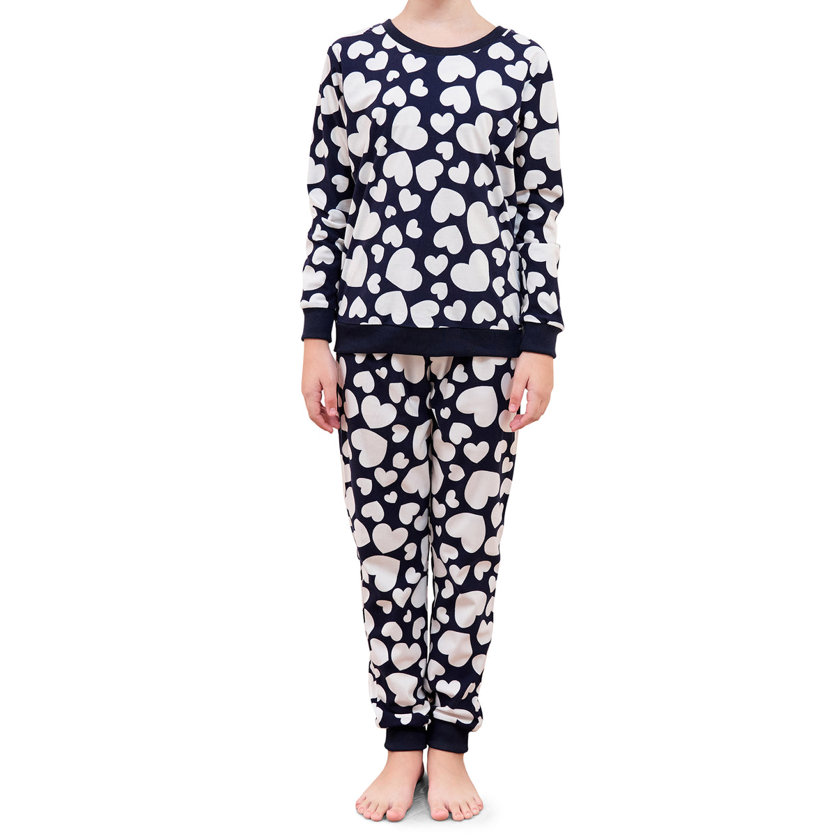 Girls LS Pyjamas Set - Fake Cotton star